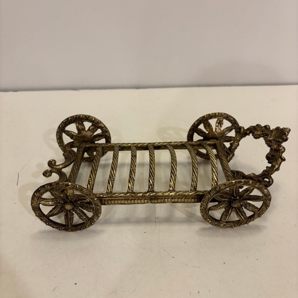 Vintage Ornate Metal Coaster Holder